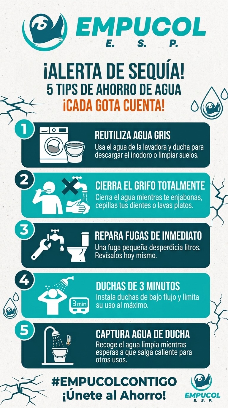 Infografia sobre tips utiles para la sequia